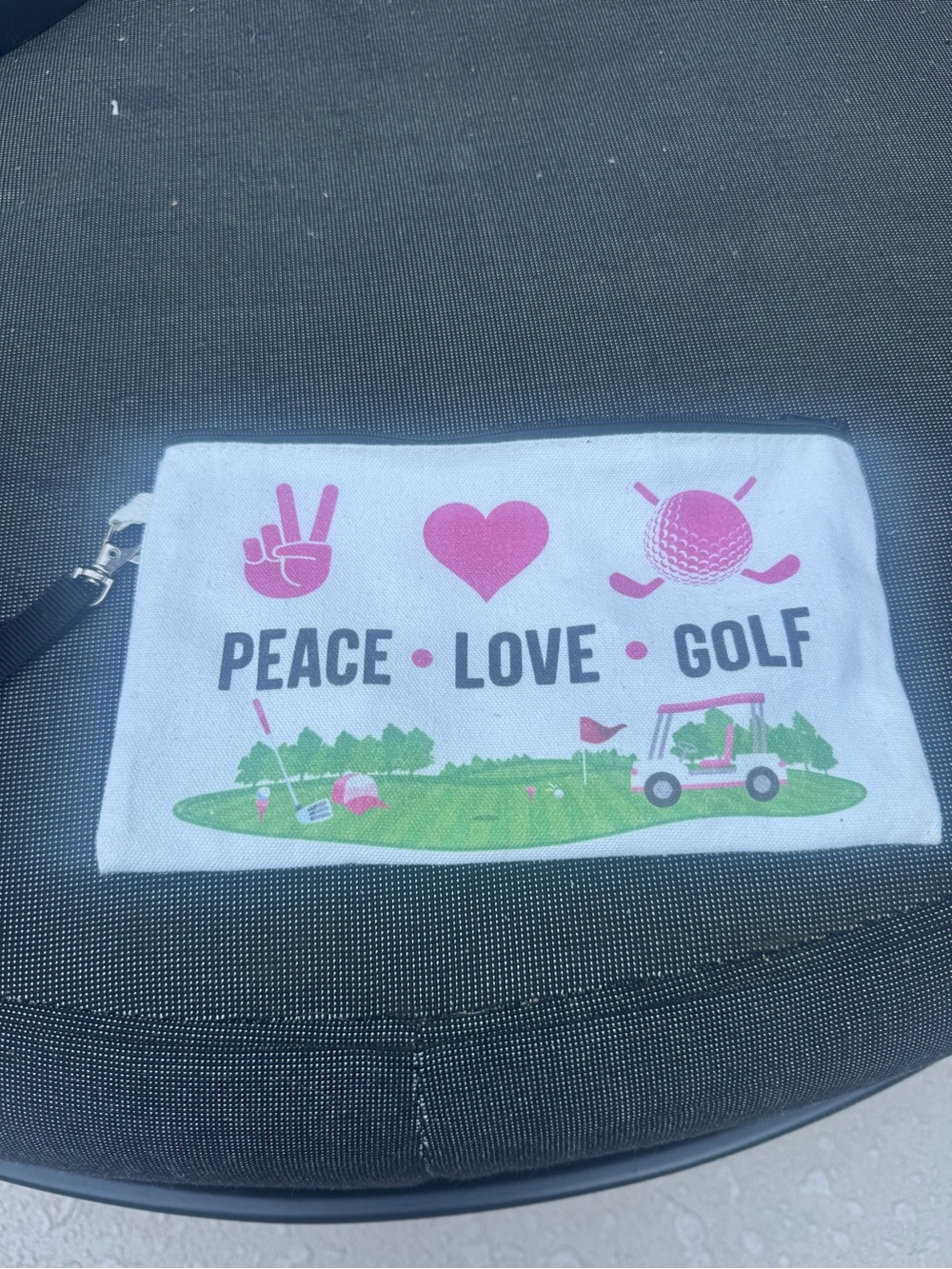 Peace Love Golf wristlet